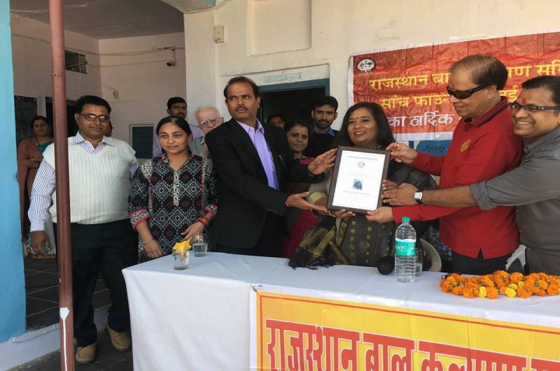 Appointed as The Brand Ambassador by the Rashthan Bal Kalyan Samiti, the academic institute consisting 18000(eighteen thousand) students in number of disciplines.